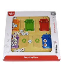Tablă din lemn Recycling Maze, 57284